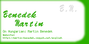 benedek martin business card
